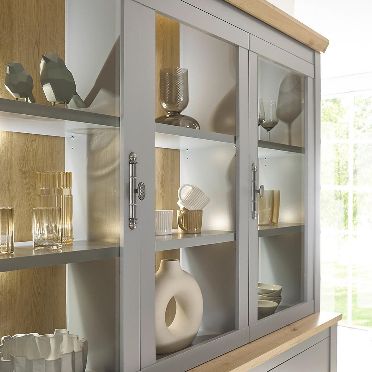 BUFFET Chatham-61 - Grau, Holzwerkstoff (184/205/44cm) - Lomado