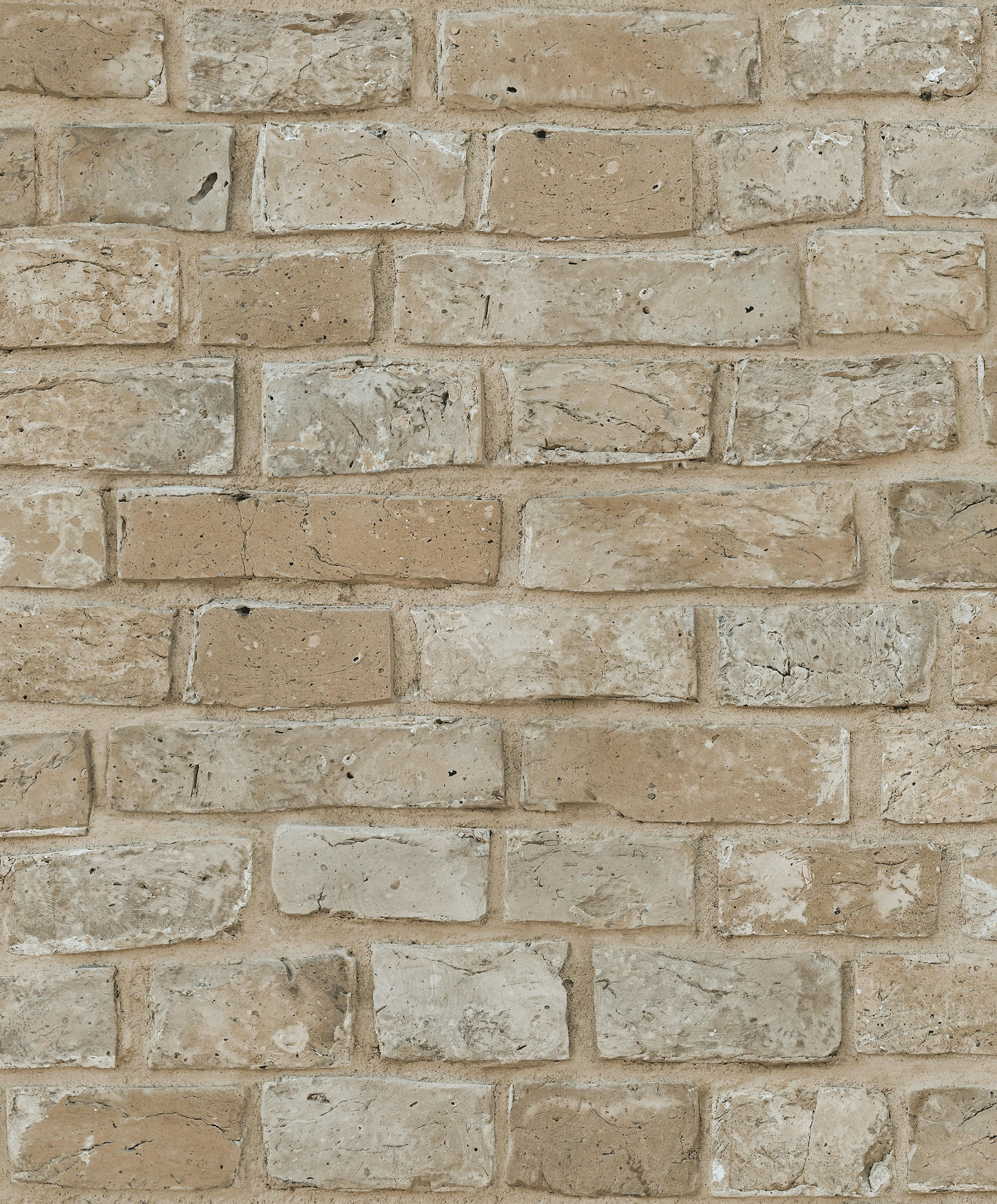TAPETE Backstein-Optik 53 cm x 10 m - Beige, Papier (53/1000cm) - Sanders & Sanders
