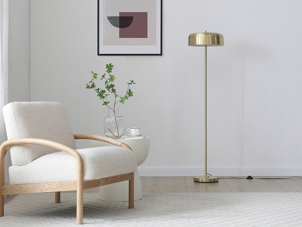 STEHLAMPE - 35 cm x 35 cm - metall - goldfarben Catavi - Goldfarben, Metall (35/35/150cm) - Vente-Unique