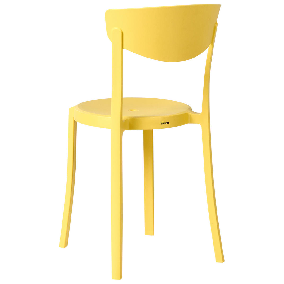 GARTENSTUHL 4er-Set Gelb Vieste - Gelb, Kunststoff (42/80/38cm) - Beliani