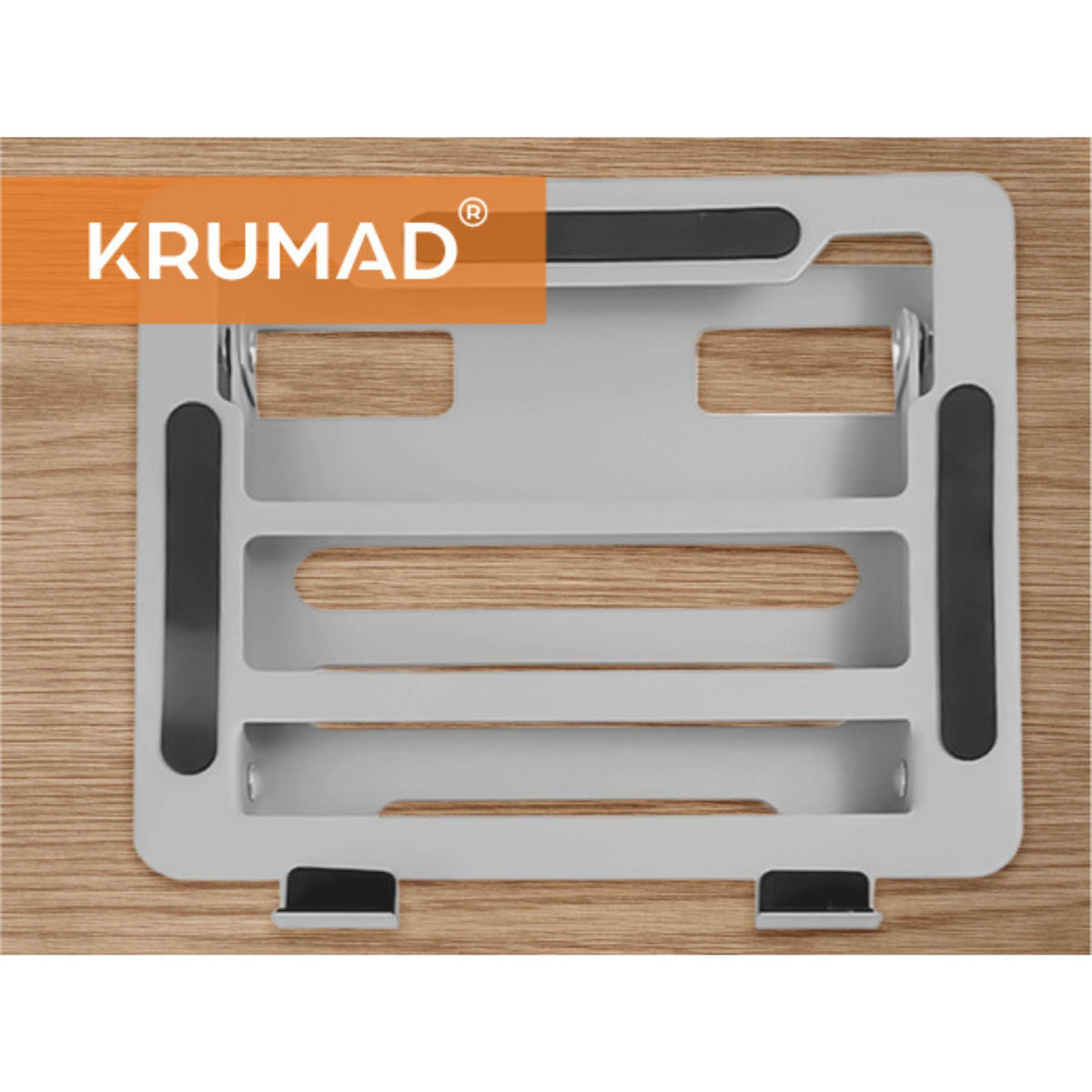 STÄNDER Laptop Höhenverstellbar - Silberfarben, Metall (25/21.5/25cm) - KRUMAD