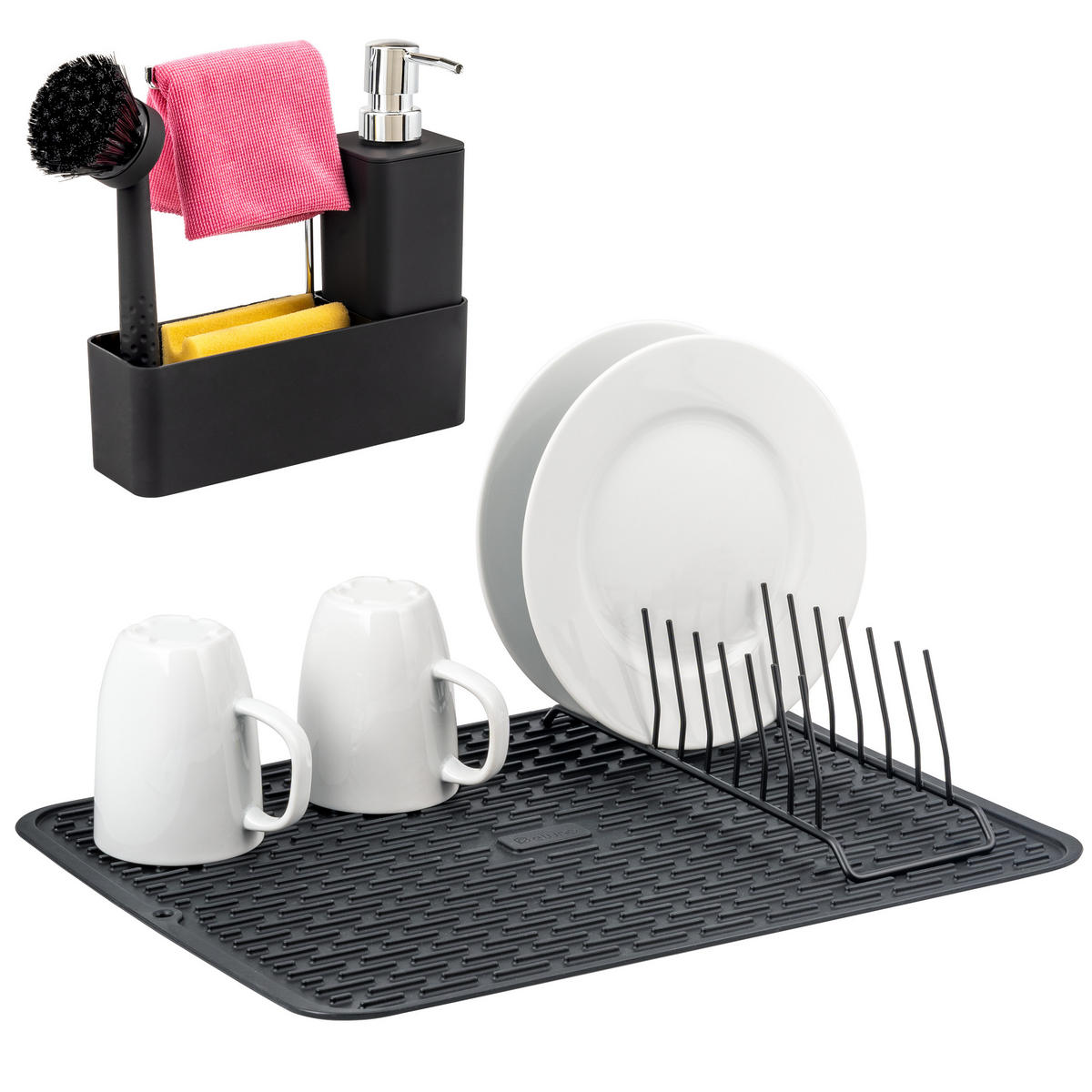 SPÜL-SET 2er Set - Schwarz, Kunststoff (28/9/9cm) - eluno