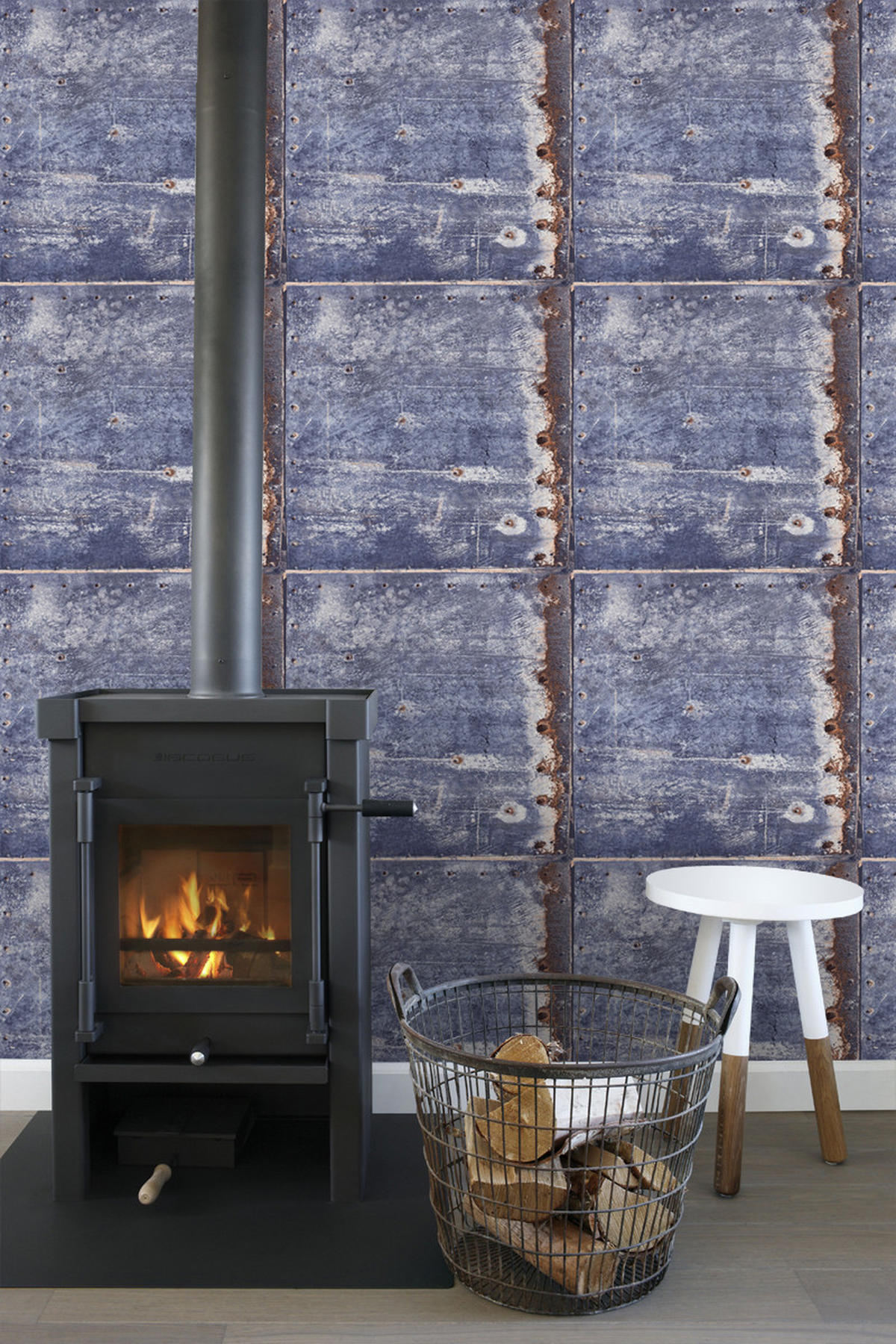 TAPETE Metallplatten 53 cm x 10.05 m - Braun, Papier (53/1000cm) - ESTAhome