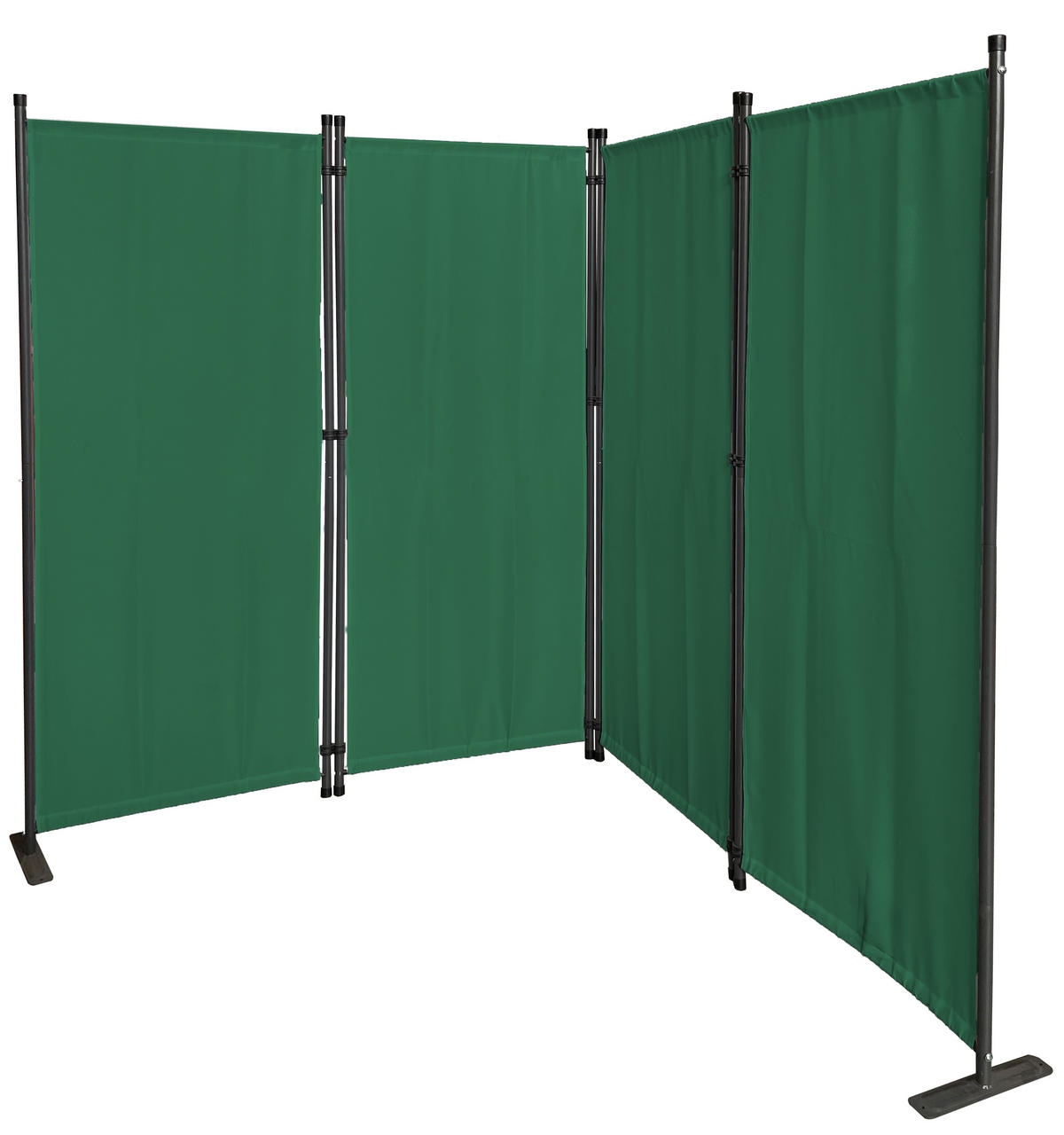 PARAVENT 4-tlg. 220x165 cm Grün - Grün, Metall (220/165cm) - QUICK STAR