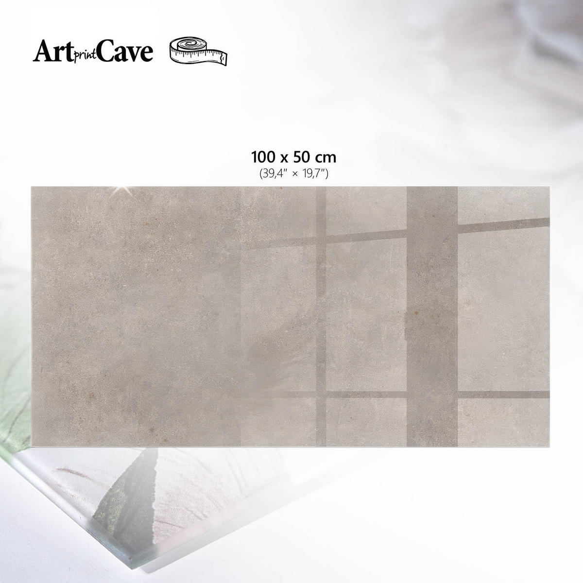 TISCHPLATTE 100x50 cm – Beige-Stil - Beige, Glas (100/50/0.4cm) - Wallfluent