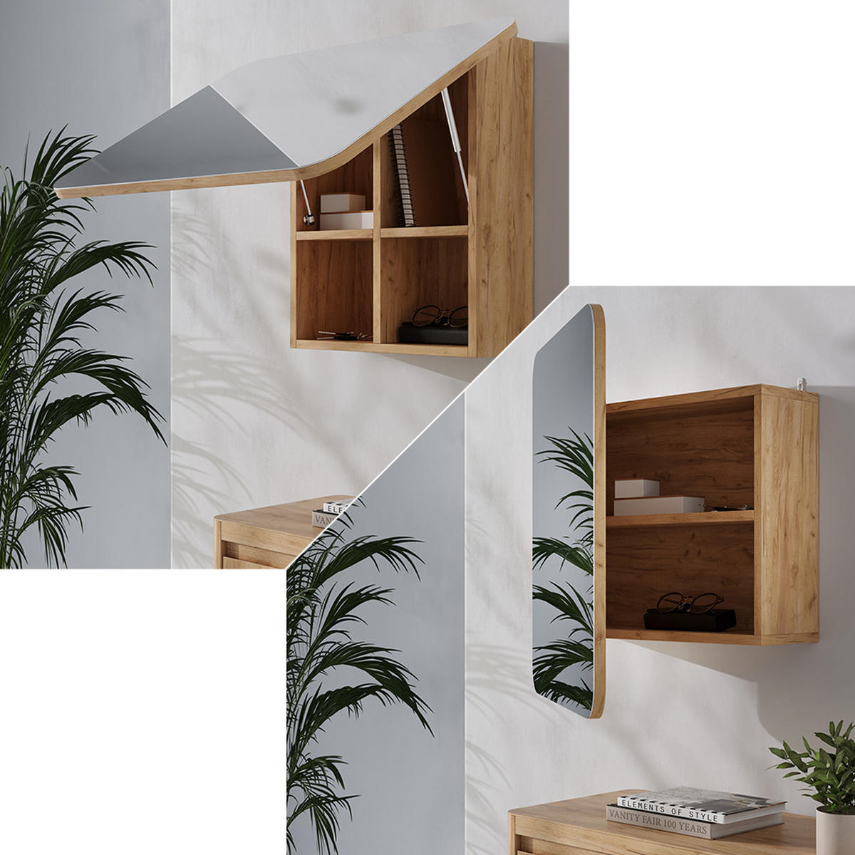 KOUPELNOVÁ ZRCADLOVÁ SKŘÍŇKA Zino Zlatý mocný dub - medově dubová, kompozitní dřevo (60/50/17.4cm) - Vicco