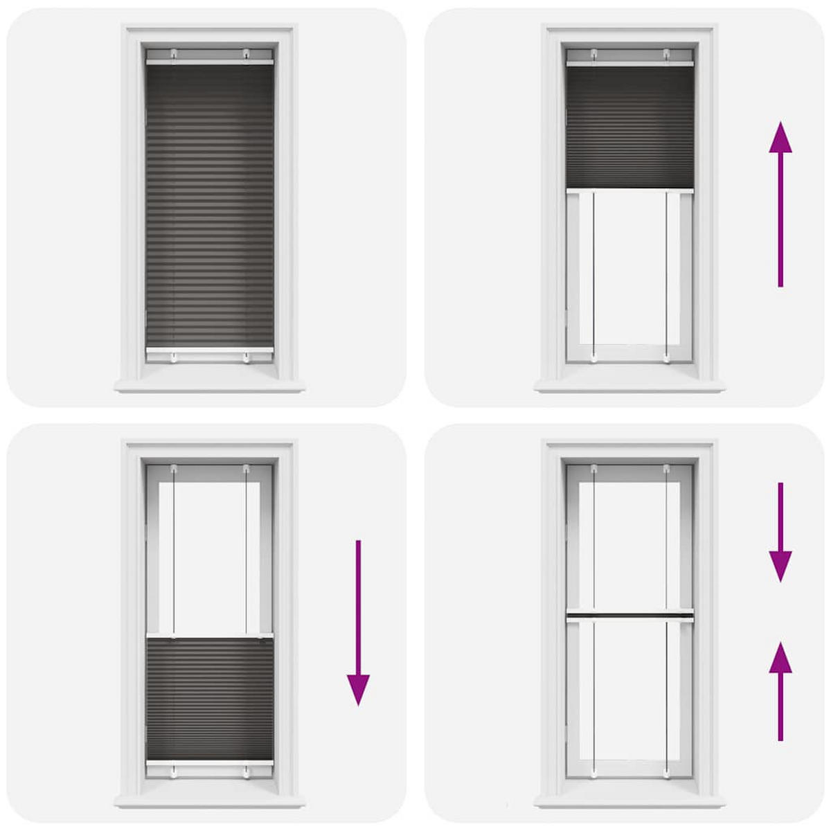 PLISSEE 65/150 cm Stoffbreite 64,4 cm aus Polyester Schwarz - Schwarz, Textil (65/150cm) - vidaXL