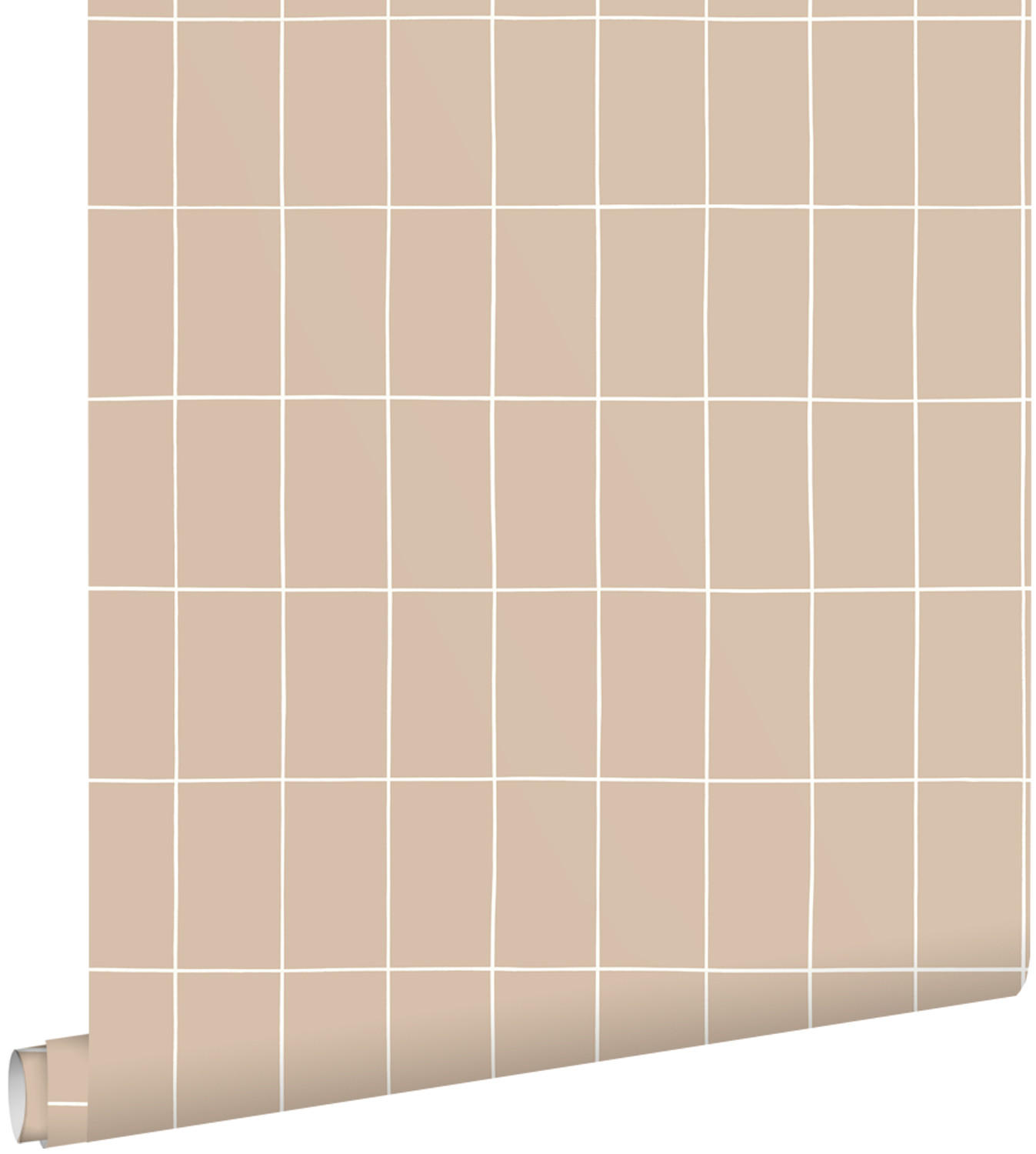 TAPETE kleine Fliesen 50 x 900 cm - Braun, Papier (50/900cm) - ESTAhome