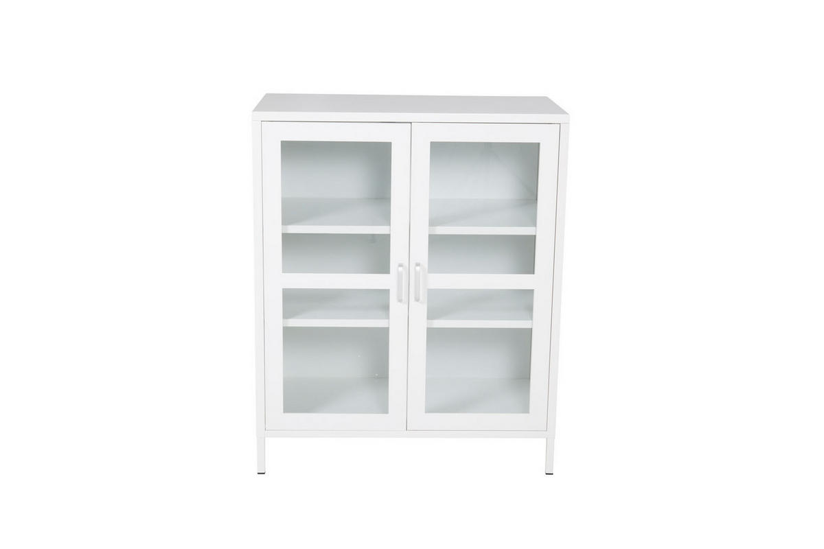 VITRINE weiß - Weiß, Holzwerkstoff (80/97/43cm) - ebuy24