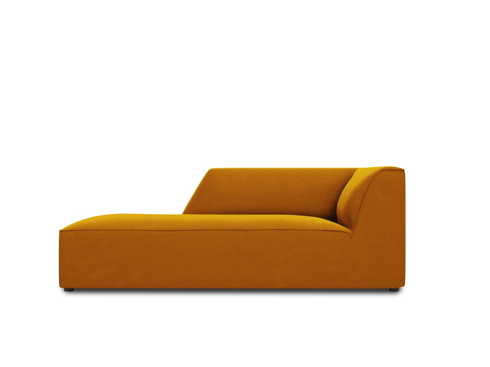CHAISELONGUE links Ruby aus Samt gelb - Gelb, Textil (93/69/180cm) - Micadoni