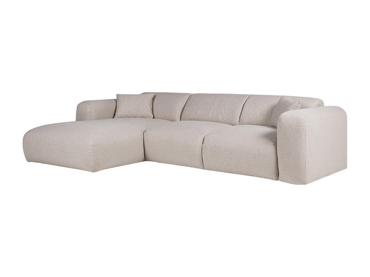 SCHLAFSOFA - 5 Personen - stoff - beige Pogni - Beige, Kunststoff/Textil (299/73/165cm) - Vente-Unique