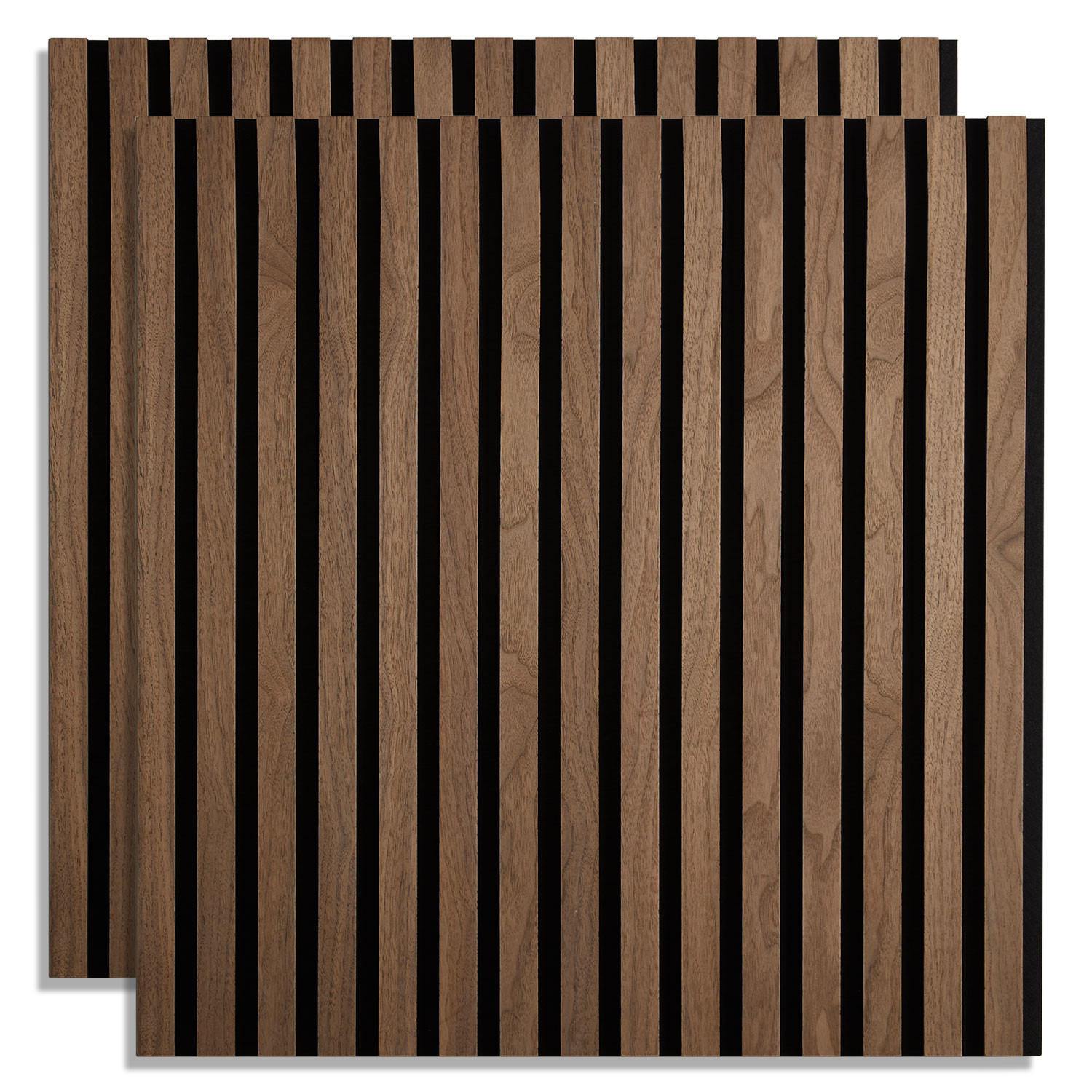 AKUSTIKPANEEL 60/60 cm 2 er-Set Wallnuss - Braun, Holz (60/60/2cm) - Homestyle4u
