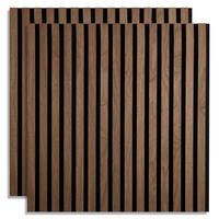 AKUSTIKPANEEL 60/60 cm 2 er-Set Wallnuss - Braun, Holz (60/60/2cm) - Homestyle4u