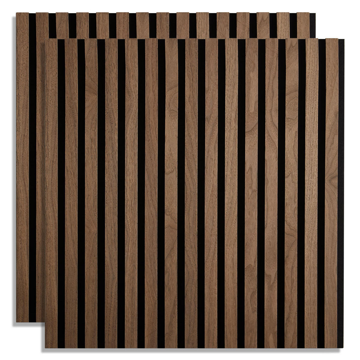 AKUSTIKPANEEL 60/60 cm 2 er-Set Wallnuss - Braun, Holz (60/60/2cm) - Homestyle4u