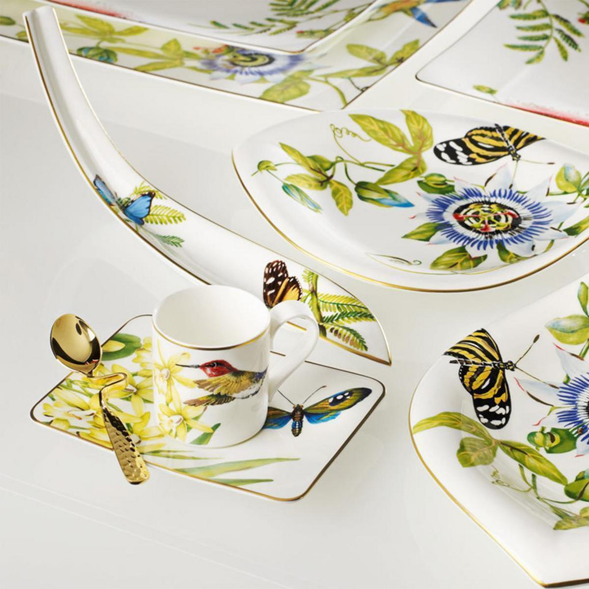 ESPRESSOTASSE MIT UNTERTASSE Amazonia bunt 60 ml 2er Set - Multicolor, Keramik (11/7.1/14.2cm) - Villeroy & Boch