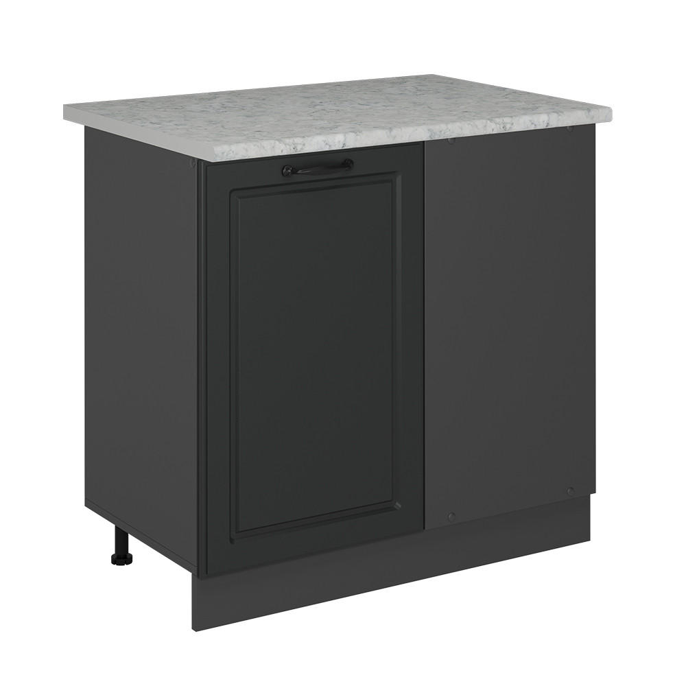 HÖRNUNDERSKÅP R-Line Antracit hus på landet 86 cm AP marmor Antracit, Antracit 81.6/86/60 cm