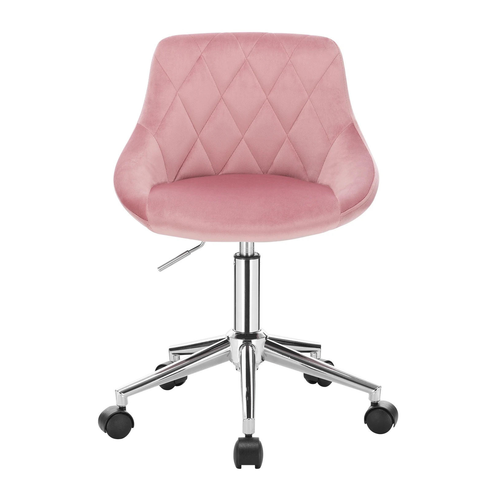 BÜROSTUHL höhenverstellbar drehbar Samt Pink - Pink, Metall (37.5/77/31.5cm) - Meubliv
