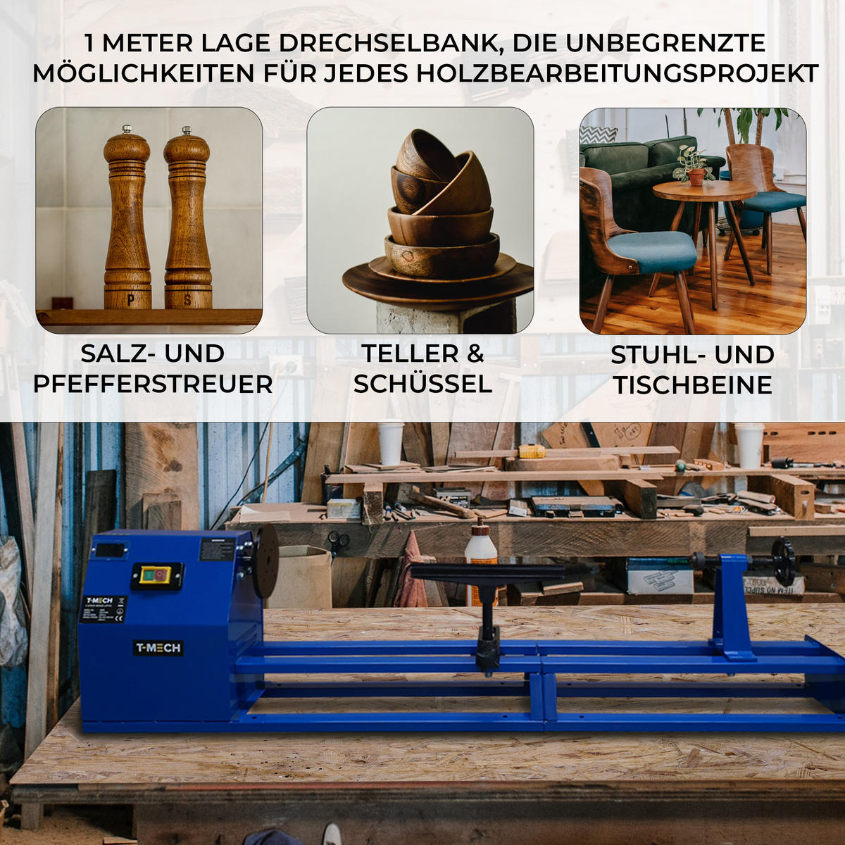 DRECHSELBANK - Blau, Metall (21/147/1cm) - Monstershop