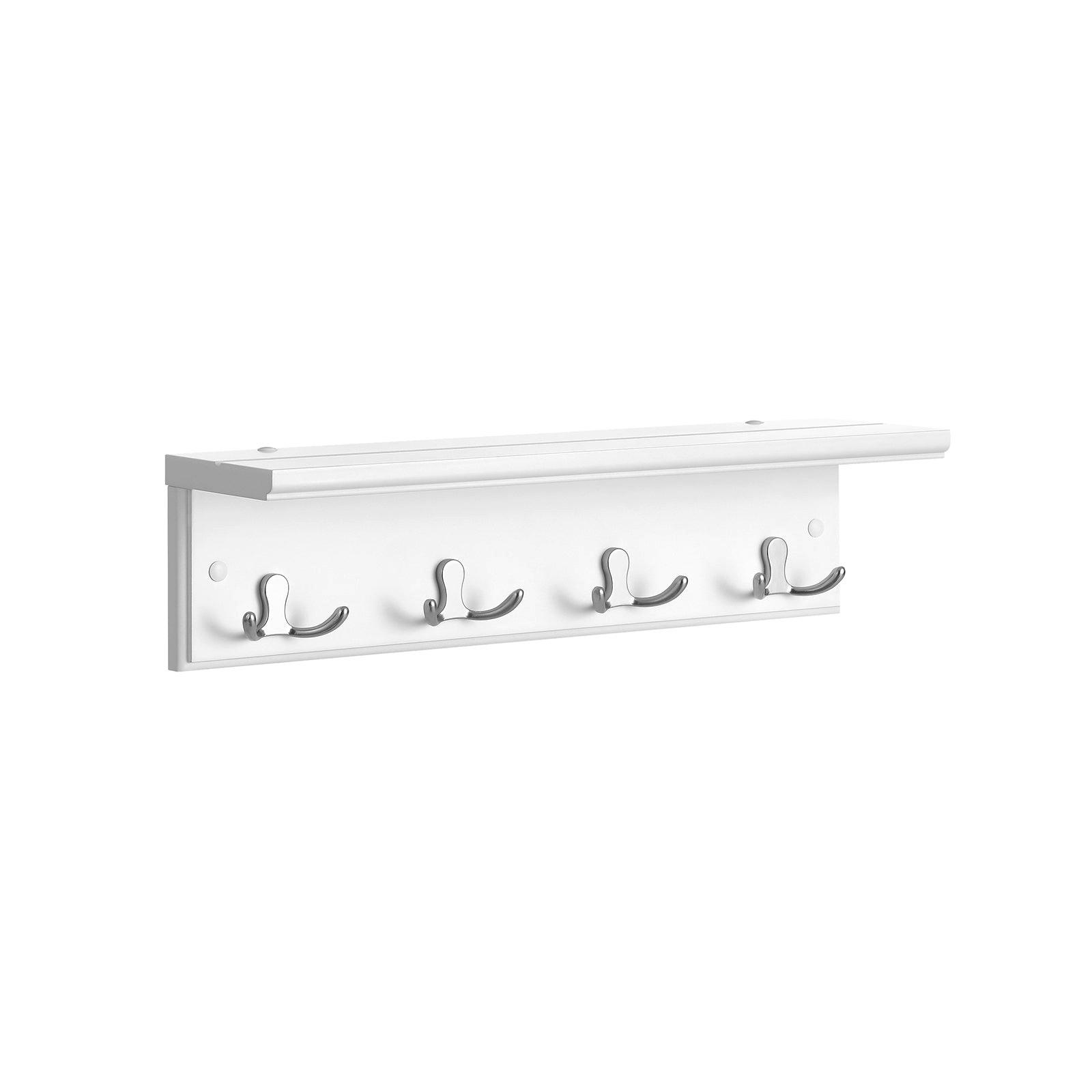 WANDGARDEROBE MIT DOPPELHAKEN - Weiß, Holzwerkstoff (10.5/11/40cm) - Hansiro
