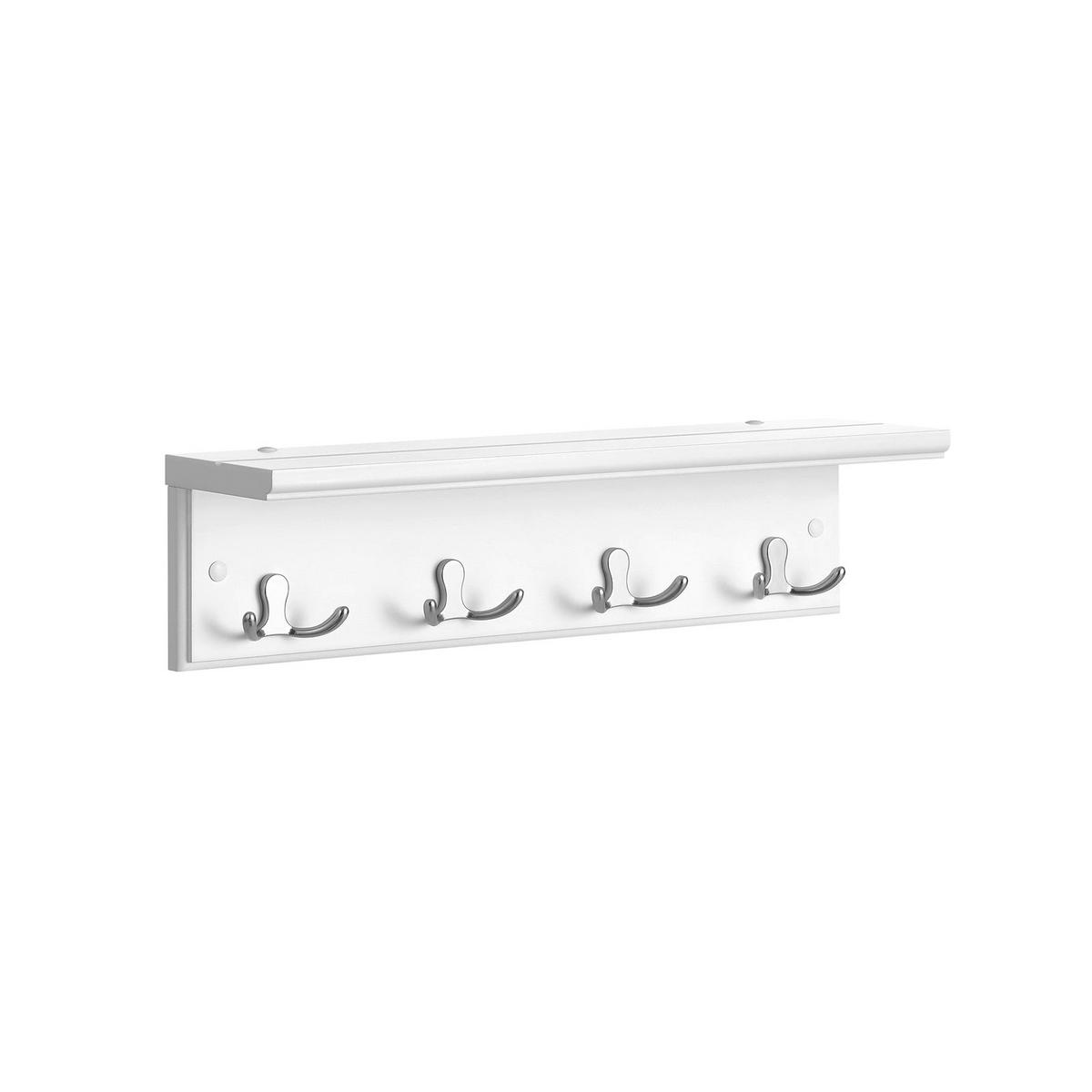WANDGARDEROBE MIT DOPPELHAKEN - Weiß, Holzwerkstoff (10.5/11/40cm) - Hansiro