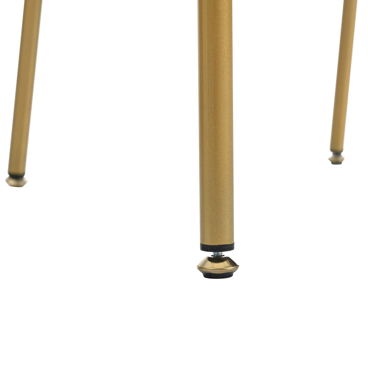 STUHL mit verstellbaren Füßen Holz Metall Beige - Beige, Metall (55/85/55.1cm) - Meubliv
