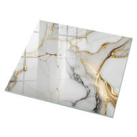 GLASPLATTE 80x60 cm – Abstrakter Marmor - Creme, Glas (0.4/80/60cm) - ArtPrintCave