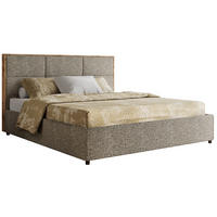 POLSTERBETT LERIO CLASSIC 160/200 - Grau Strukture - Schaum-Matratze - Grau, Textil (160/200cm) - MKS