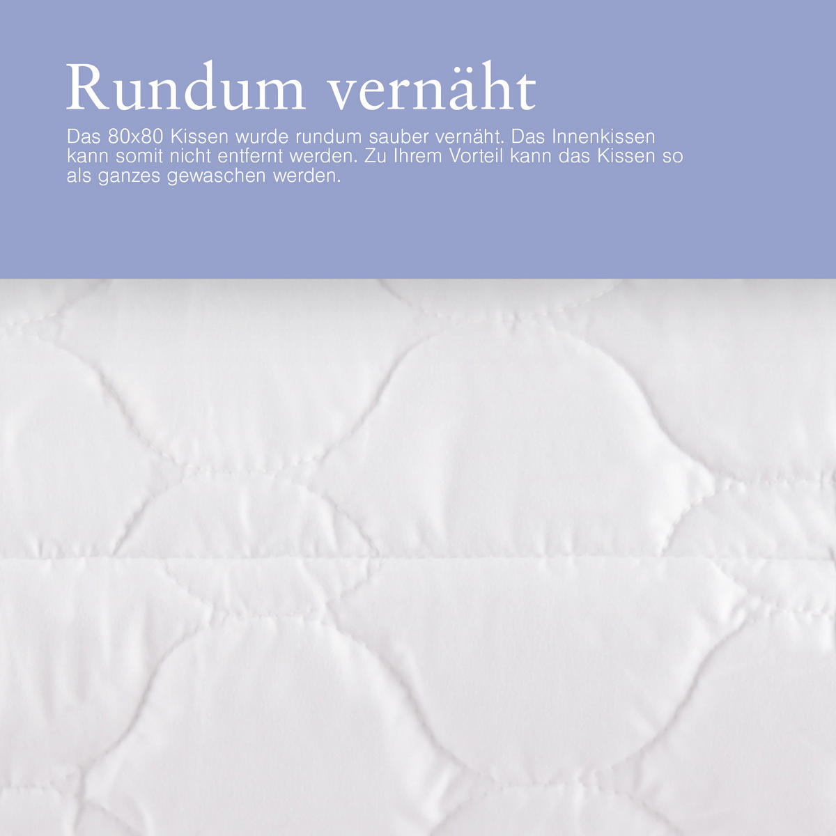 KOPFKISSEN Mikrofaser 80x80 cm - Weiß, Kunststoff/Textil (80/80cm)