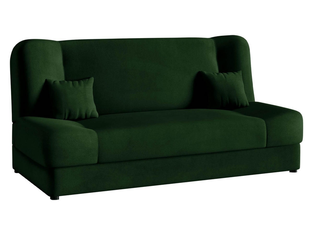 SCHLAFSOFA Jonas - Smaragdgrün, Holz/Textil (195/86/87cm) - MIRJAN24