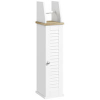 TOILETTENPAPIERHALTER DE-12387 mit schrank 18/20/80 cm Weiß - Weiß, Holzwerkstoff (20/80/18cm) - ComfortXL