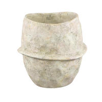 TOPF Haania Beige 40/40/40cm - Beige, Stein (40cm) - PTMD Collection