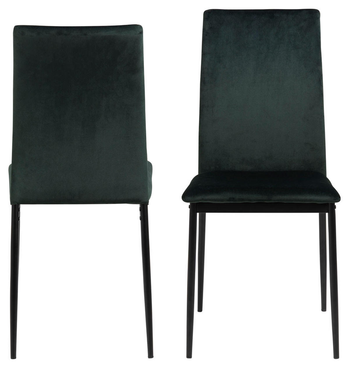 STUHL 4er-Set dunkelgrün, schwarz - Grau, Holzwerkstoff (44/92/53cm) - ebuy24