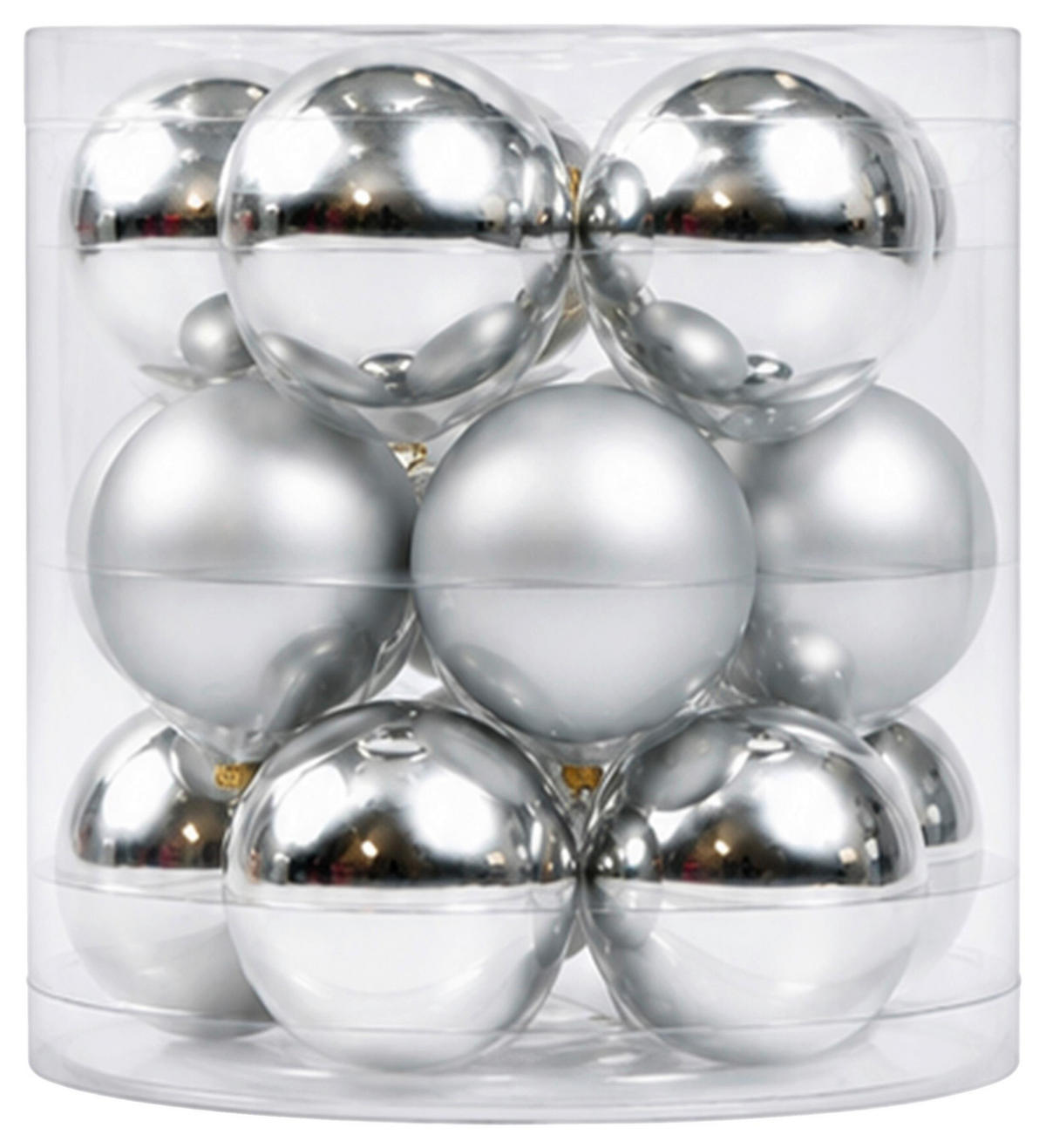 CHRISTBAUMKUGEL Noel Silberfarben, 15-teilig - Silberfarben, Glas (1/1/1cm) - Mömax