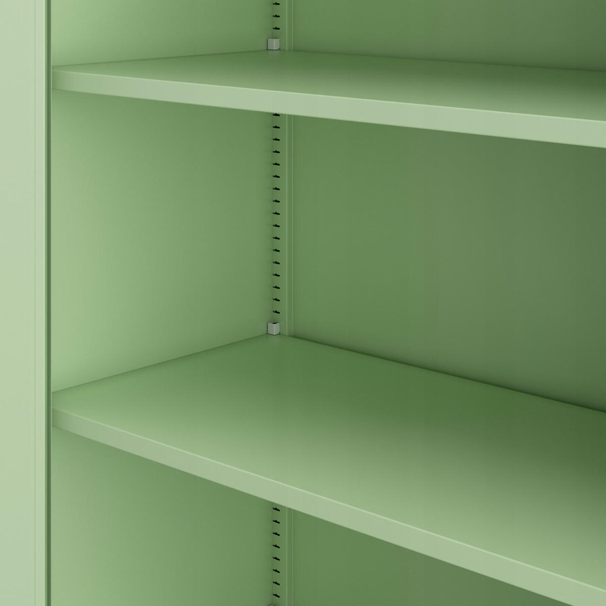 VITRINE mit Glastüren AMELIA 185x90x40 cm - Grün, Metall (90/185/40cm) - Jan Nowak