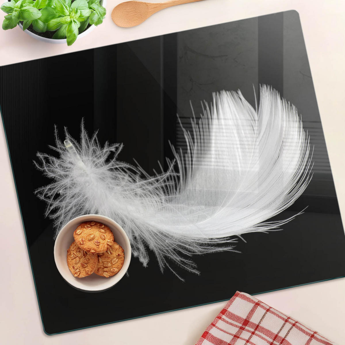 GLASPLATTE 60x52 cm Stift - Beige, Glas (60/0.4/52cm) - TULUP