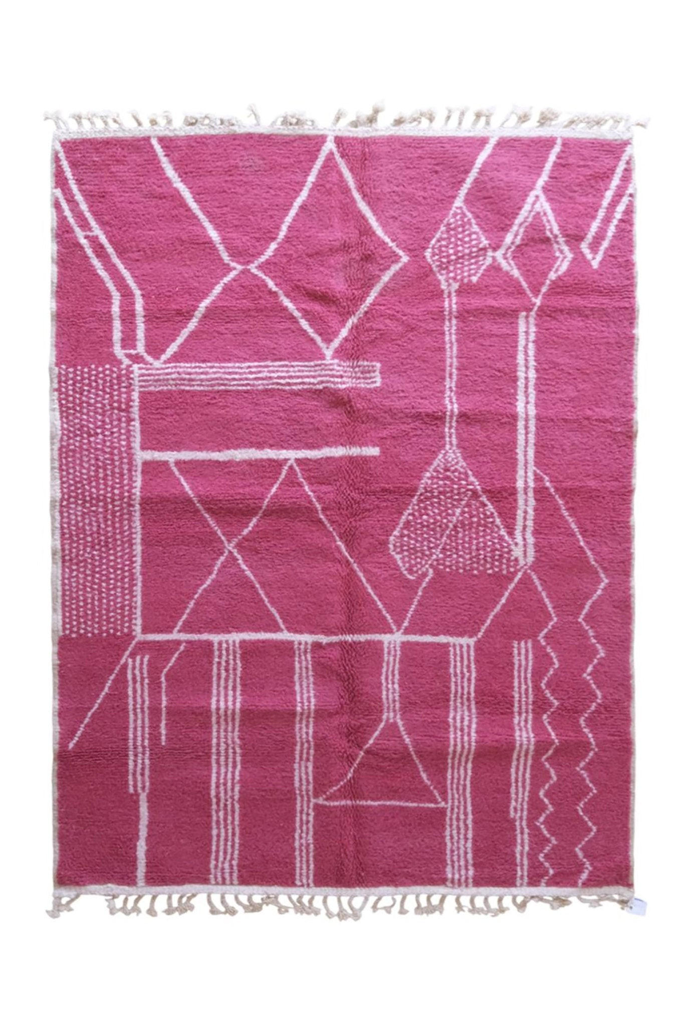 BERBERTEPPICH aus reiner Wolle 184x 253 cm - Pink, Naturmaterialien (184/253cm) - AFK Living