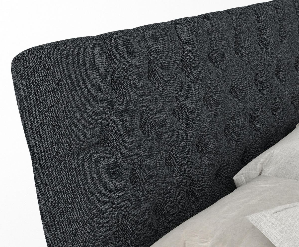 BOXSPRINGBETT Seraphine Schwarz 180/200 cm - Schwarz, Holz/Holzwerkstoff (180/200cm) - Maison de Reve