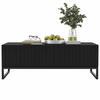 COUCHTISCH Elpis Schwarz matt Glamour 110 cm - Schwarz, Holzwerkstoff/Metall (54/110/39cm) - Meble Lindner