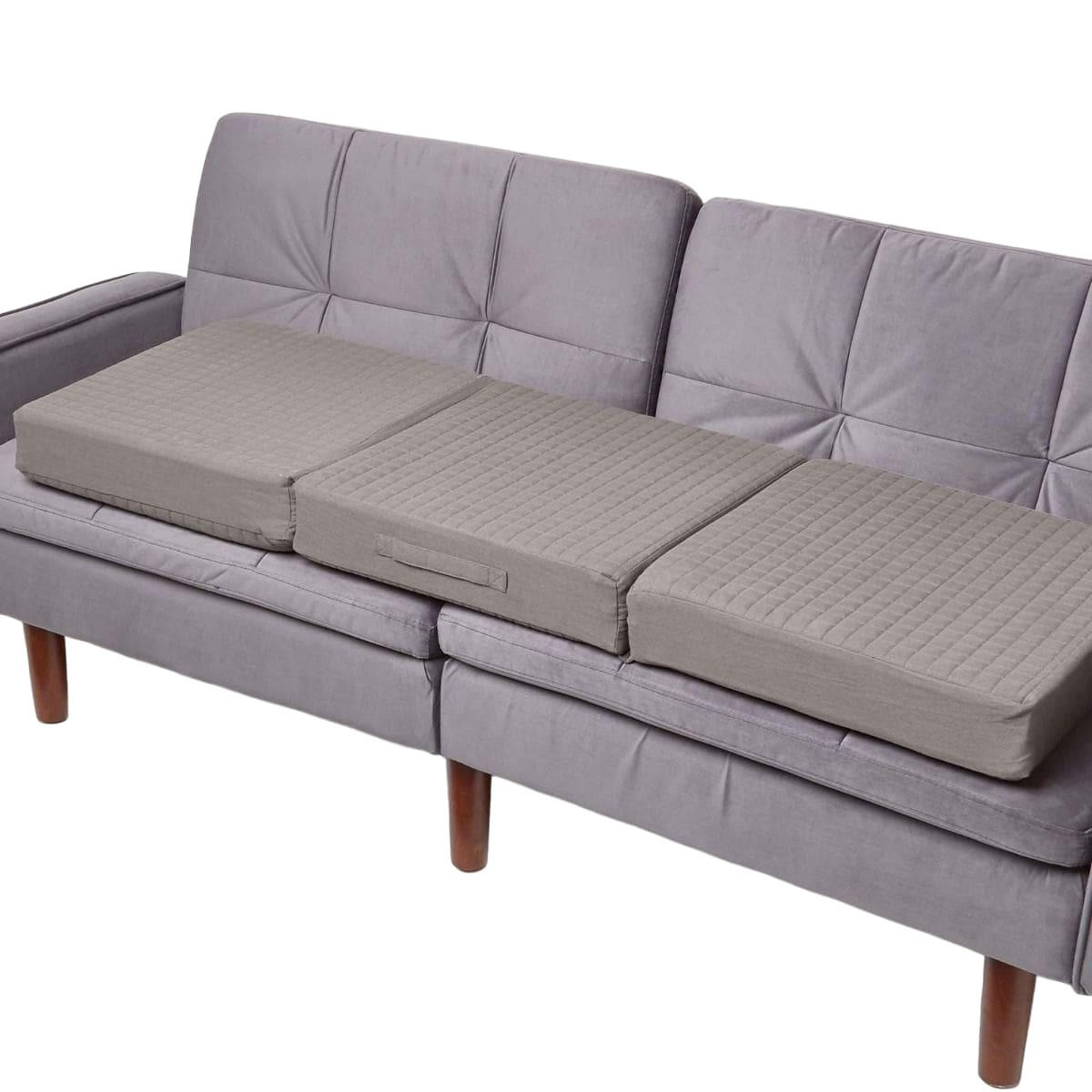SOFA-AUFLAGE grau 150/50/10 cm – großes Sitzkissen orthopädisch - Grau, Textil (150/50/10cm) - Homescapes
