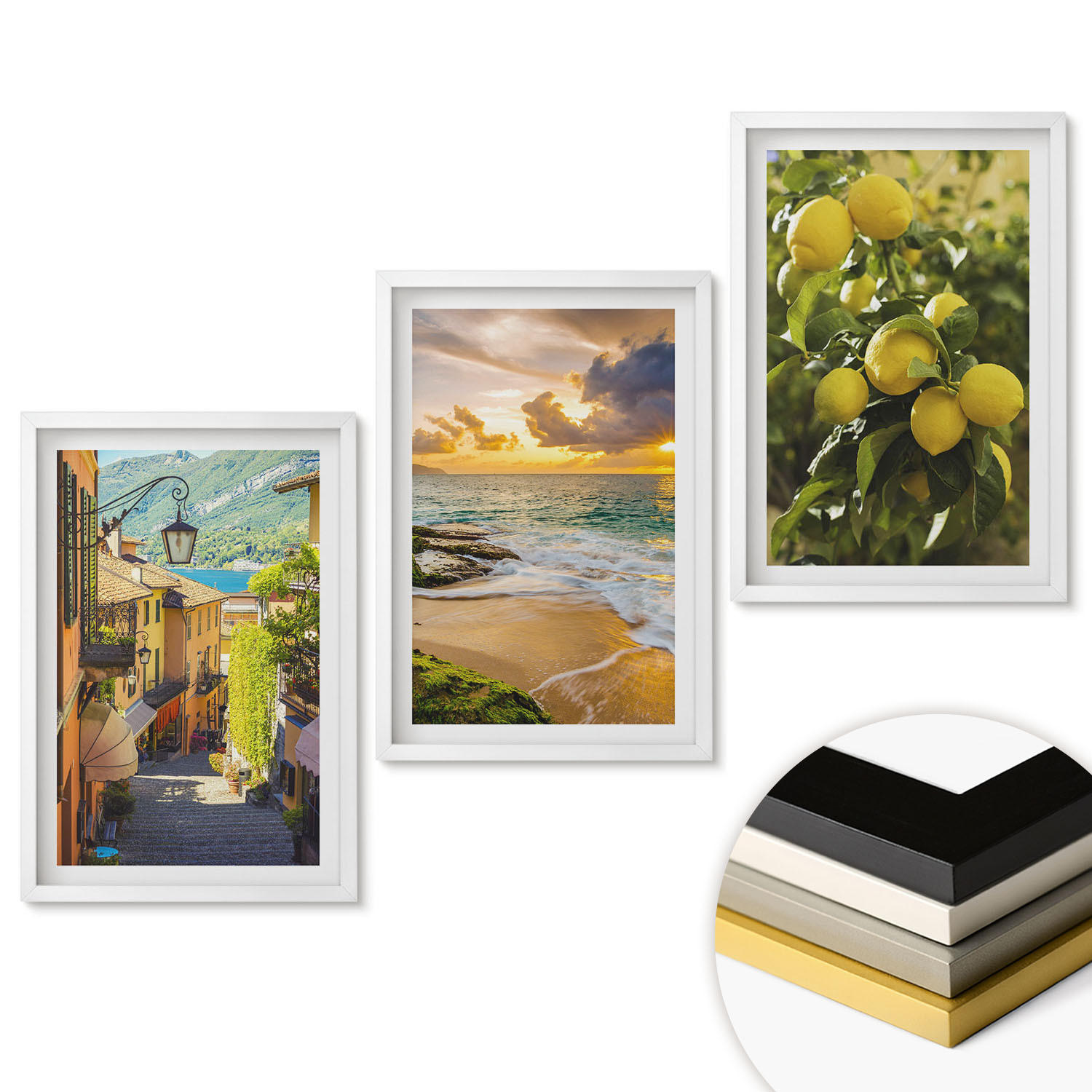 ArtPrintCave Wandbilder Weiß 40x60 cm