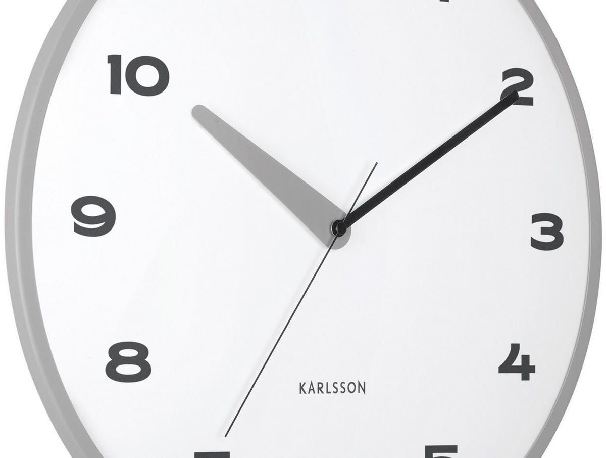 WANDUHR Brisk Dome Ø40 cm - Grau, Metall (40/1/40cm) - Karlsson