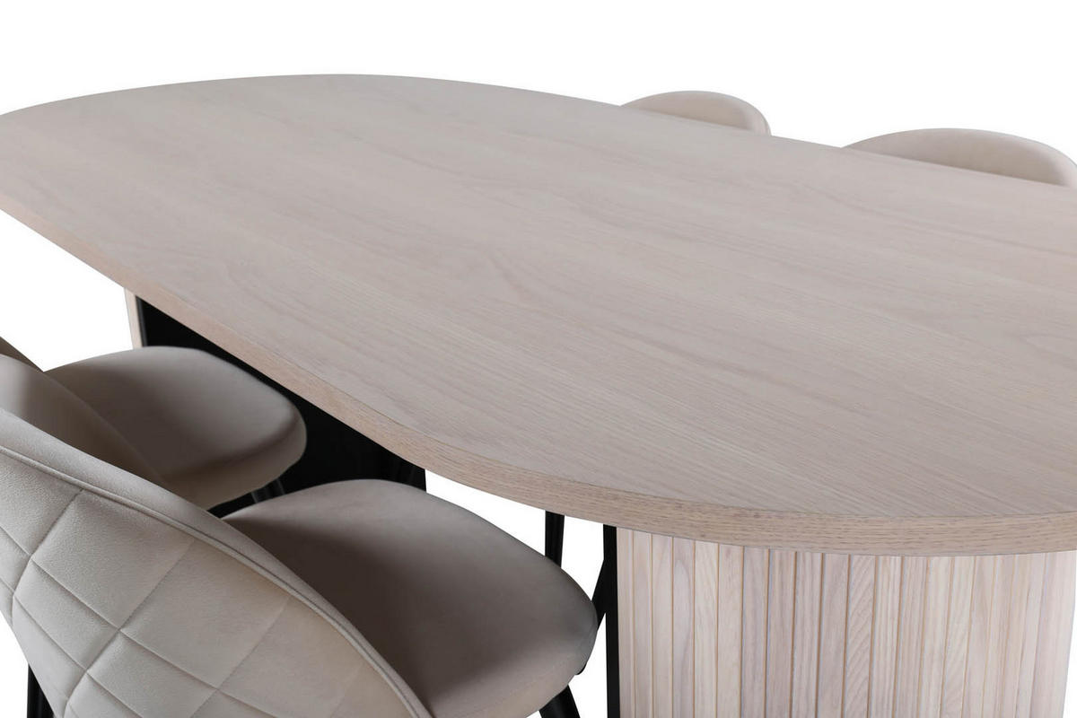 TISCHGRUPPE Beige - Beige, Holzwerkstoff (90/75/200cm) - ebuy24