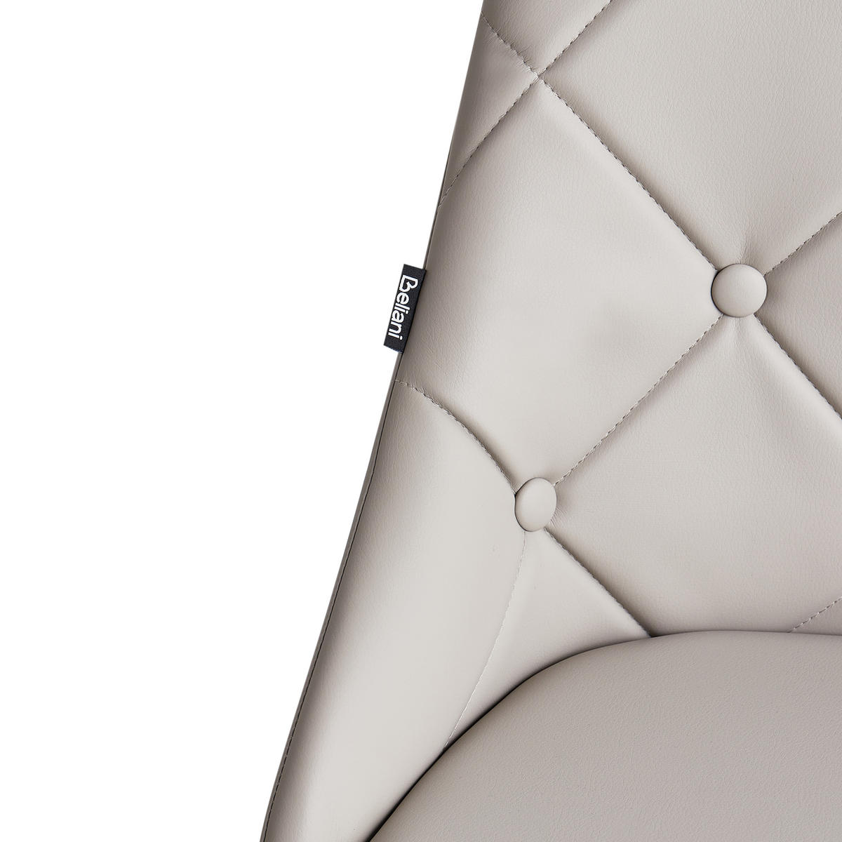 ÉTKEZŐSZÉK 2 darabos Szett Műbőr Szürke Valerie - szürke, textil/fém (54/84/46cm) - Beliani