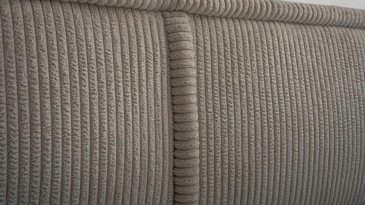 ČALOUNĚNÁ POSTEL Cordo Olivový manšestr 160x200 cm - černá/béžová, kompozitní dřevo/textil (140/200cm) - Selsey