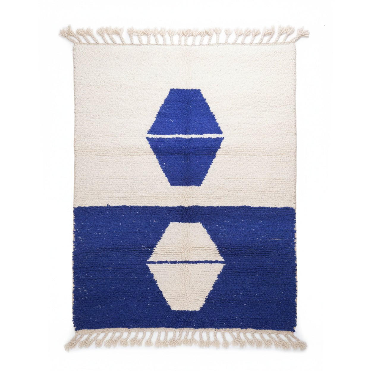BERBERTEPPICH aus reiner Wolle 220x 279 cm - Blau, Naturmaterialien (220/279cm) - AFK Living