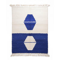 BERBERTEPPICH aus reiner Wolle 220x 279 cm - Blau, Naturmaterialien (220/279cm) - AFK Living