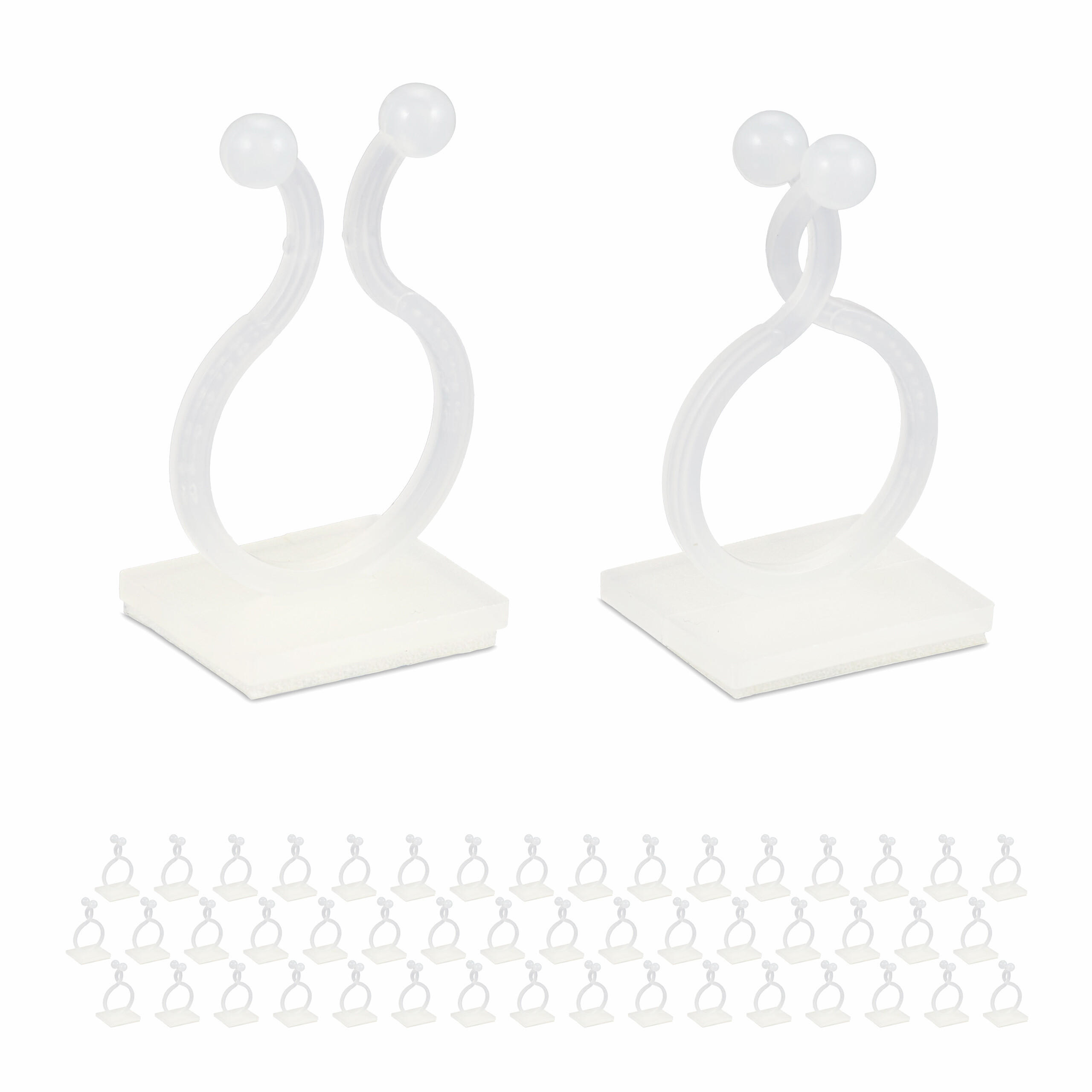 240XPFLANZENCLIPS - Weiß, Kunststoff (2.2/1.8/4cm) - Relaxdays