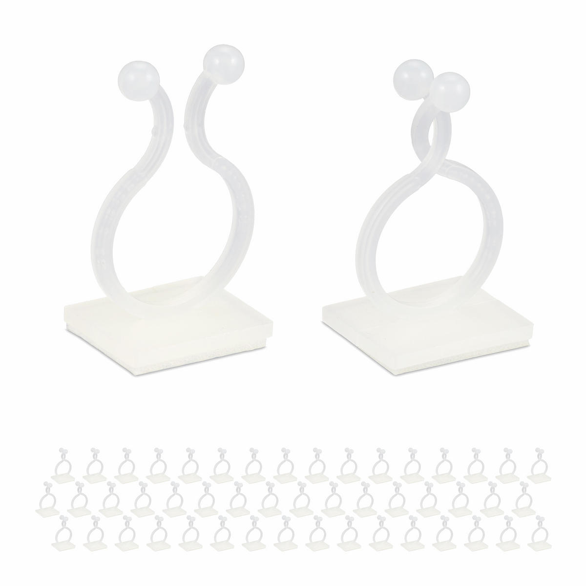240XPFLANZENCLIPS - Weiß, Kunststoff (2.2/1.8/4cm) - Relaxdays