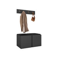 MOBILIER PENTRU HOL Orion VI - grafit/negru, material plastic/compozit lemnos (84/42/46cm) - MIRJAN24
