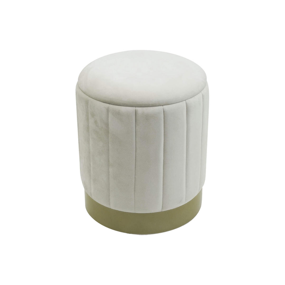 POUF 2er Set Weiß 35,5/35,5/44 cm - Weiß, Textil (35.5/44/35.5cm) - Mobili Rebecca